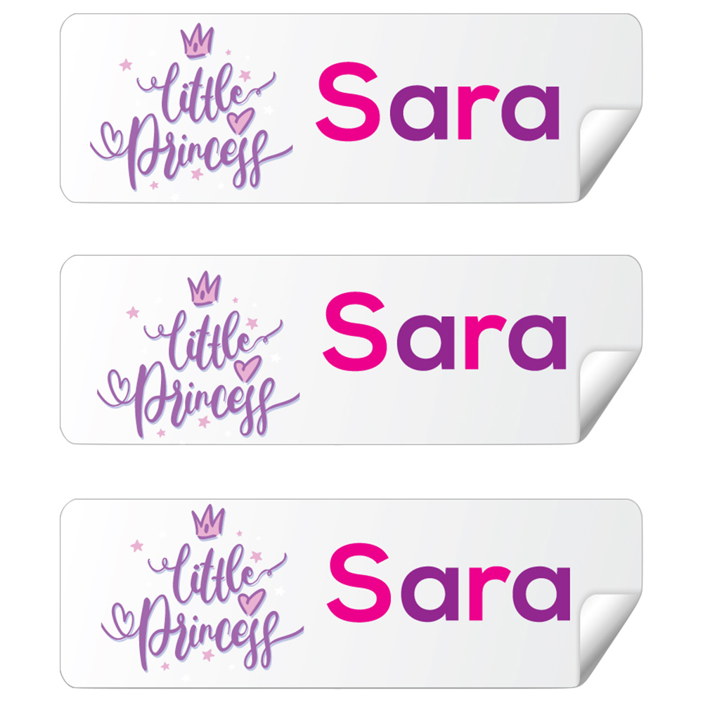 تونكل هاندز - ملصقات الأسماء القابلة للتخصيص - ضد الماء - الأميرة