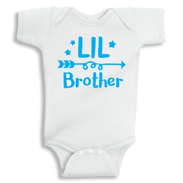 Twinkle Hands Boys' 'Little Brother' Printed Bodysuit