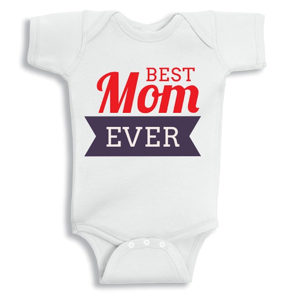 Twinkle Hands 'Best Mom Ever' Printed Bodysuit