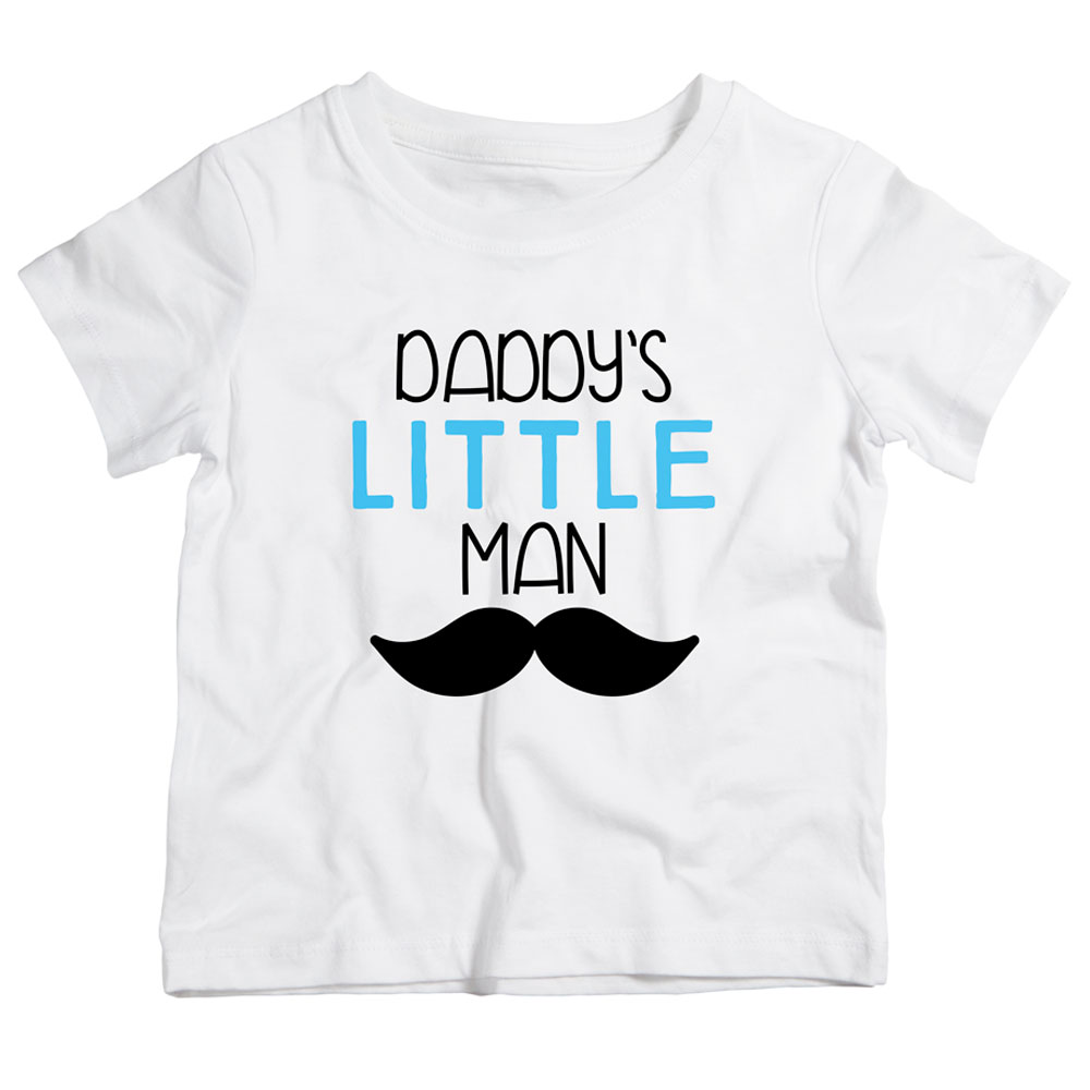 Twinkle Hands Daddy's Little Man T-Shirt - White