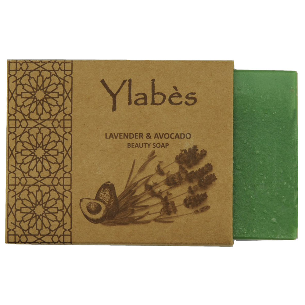 Ylabes - Loofa with Avocado Oil and Lavender Natural Organic Handmade Soap - 145g