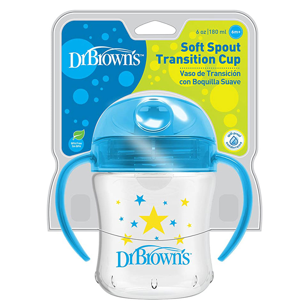 Dr. Brown's - Soft-Spout Transition Cup - Blue (Stage1:6m + ) - 178ml