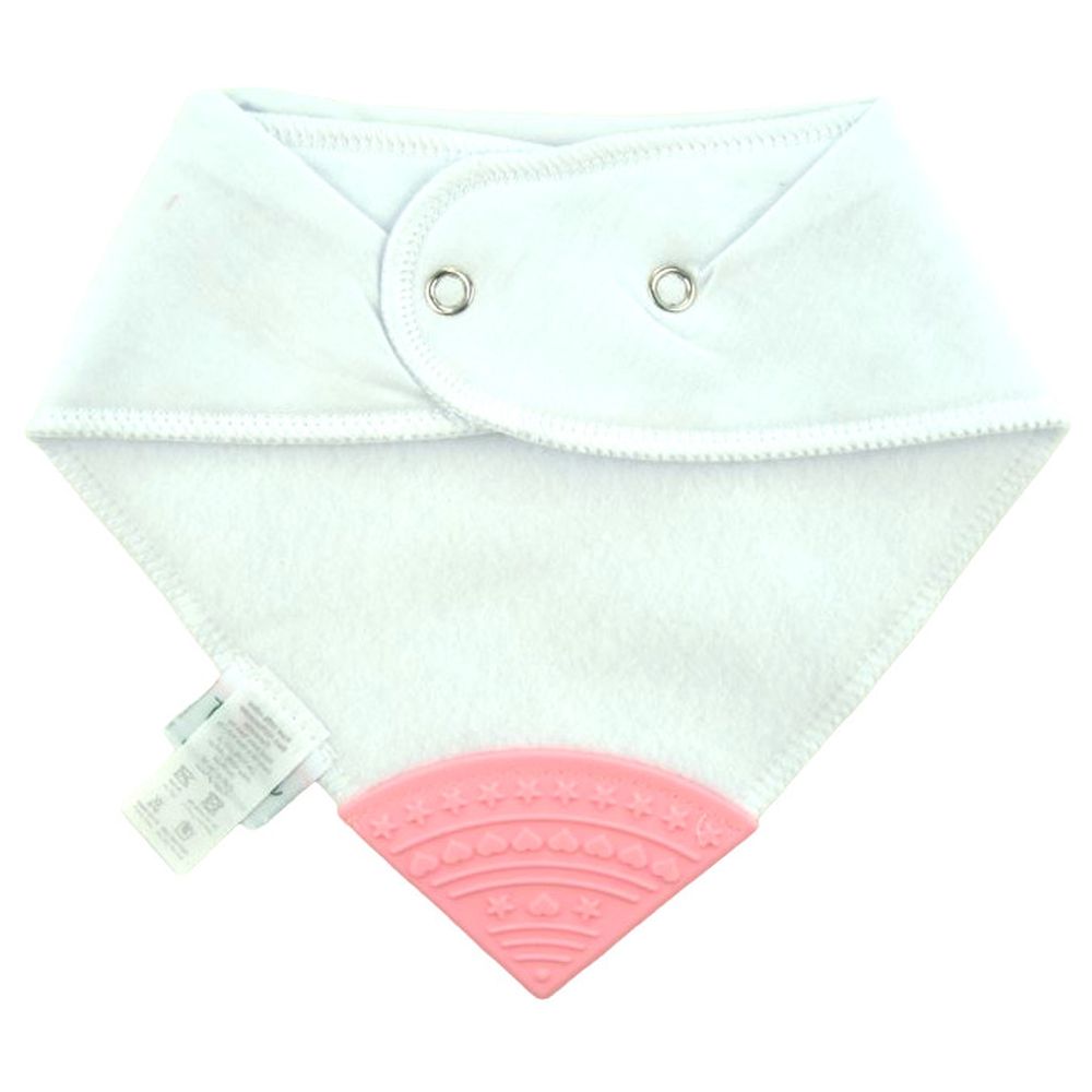 Tiny Toes - Baby Bibs With Teether - Pink Heart (Exclusive)