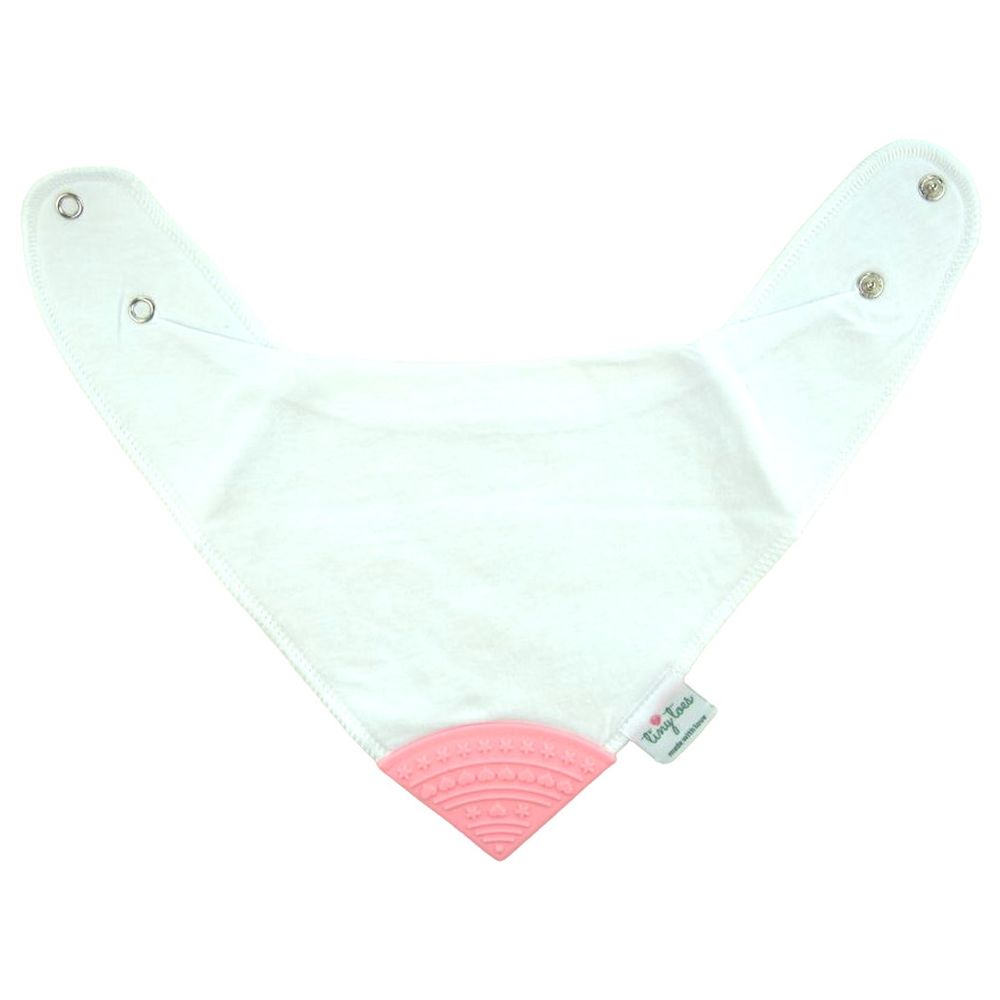 Tiny Toes - Baby Bibs With Teether - Pink Heart (Exclusive)