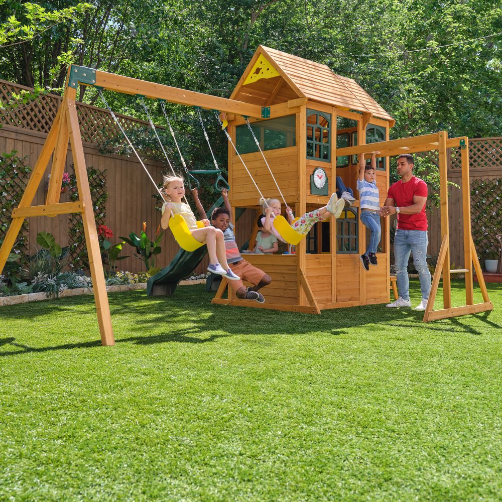 Kidkraft - Overland Heights Wooden Swing Set