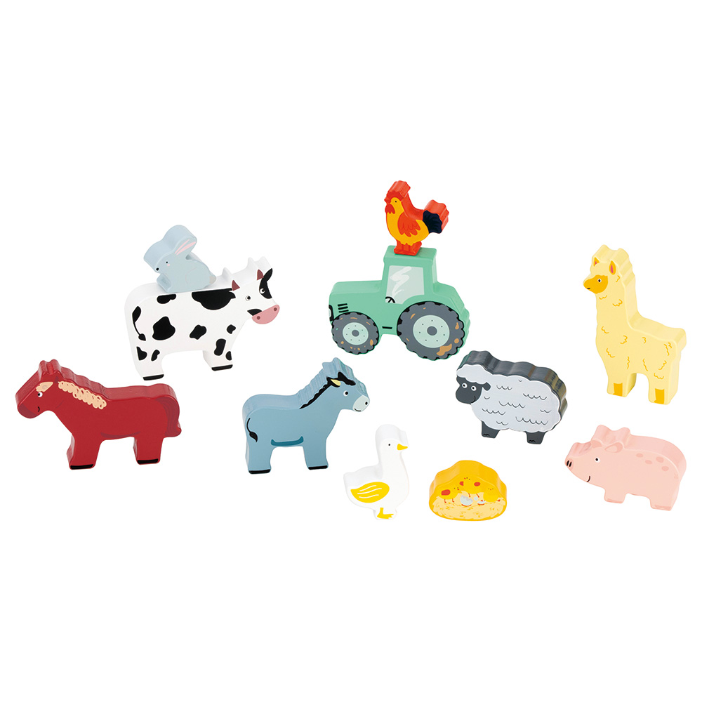 Lelin - Farm Animals & Wooden Box