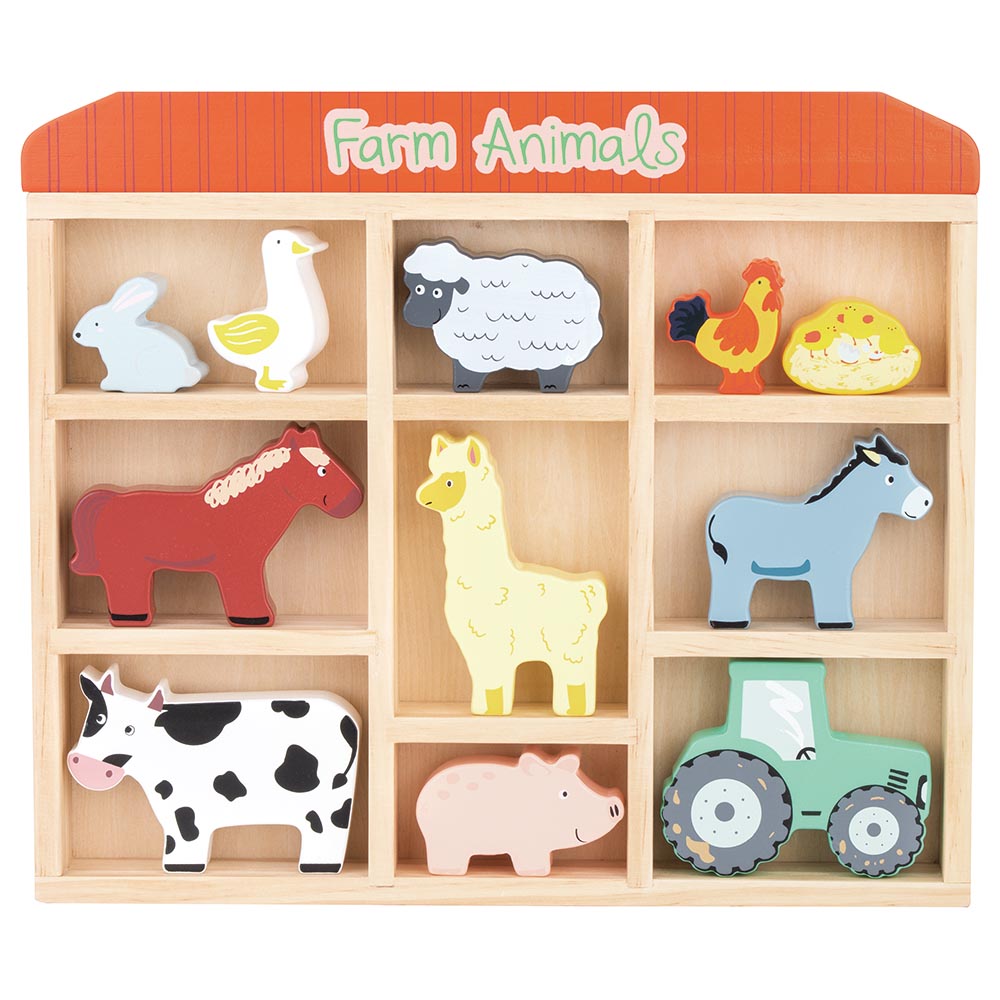 Lelin - Farm Animals & Wooden Box