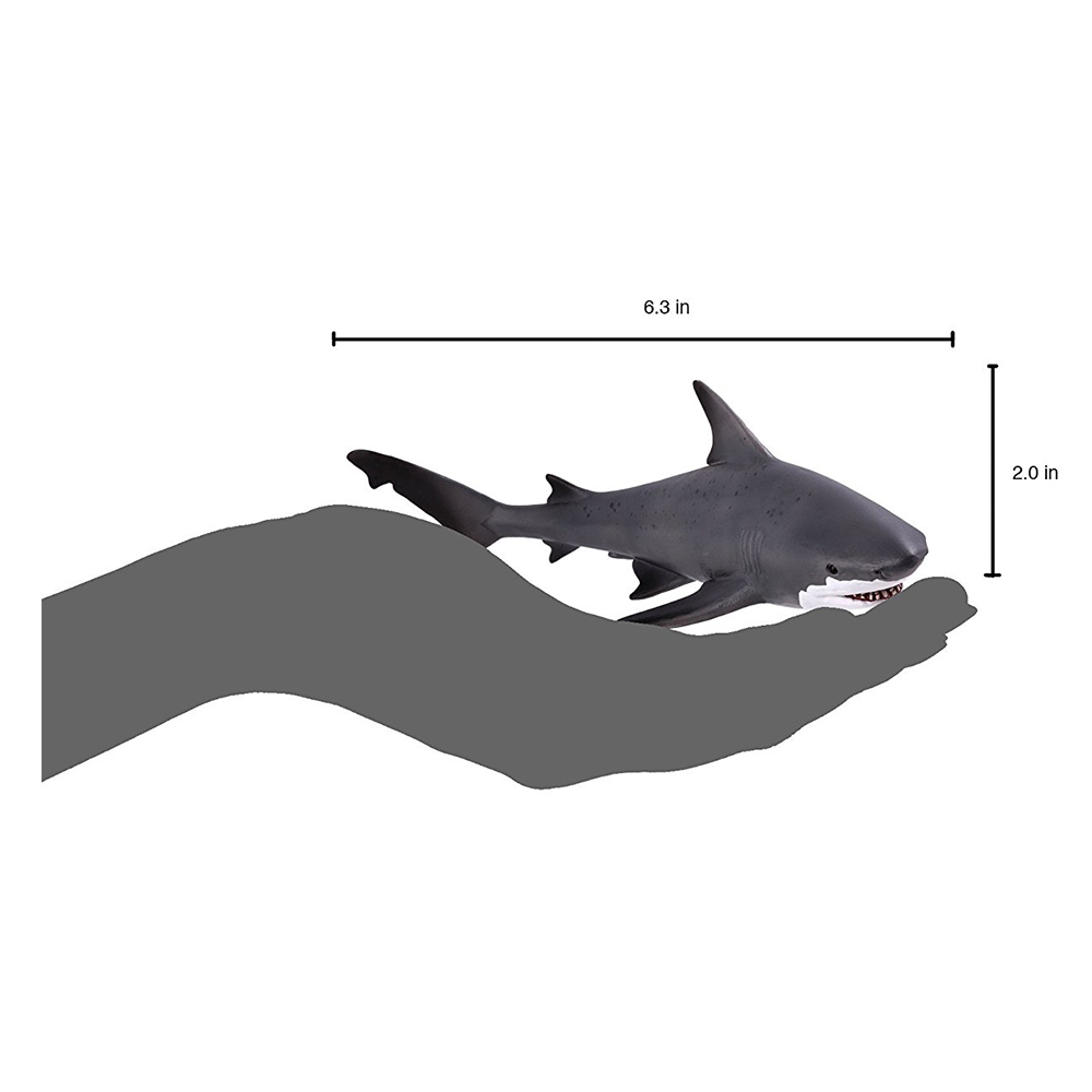 Animal Planet - Mojo Bull Shark Toy Figure - Black