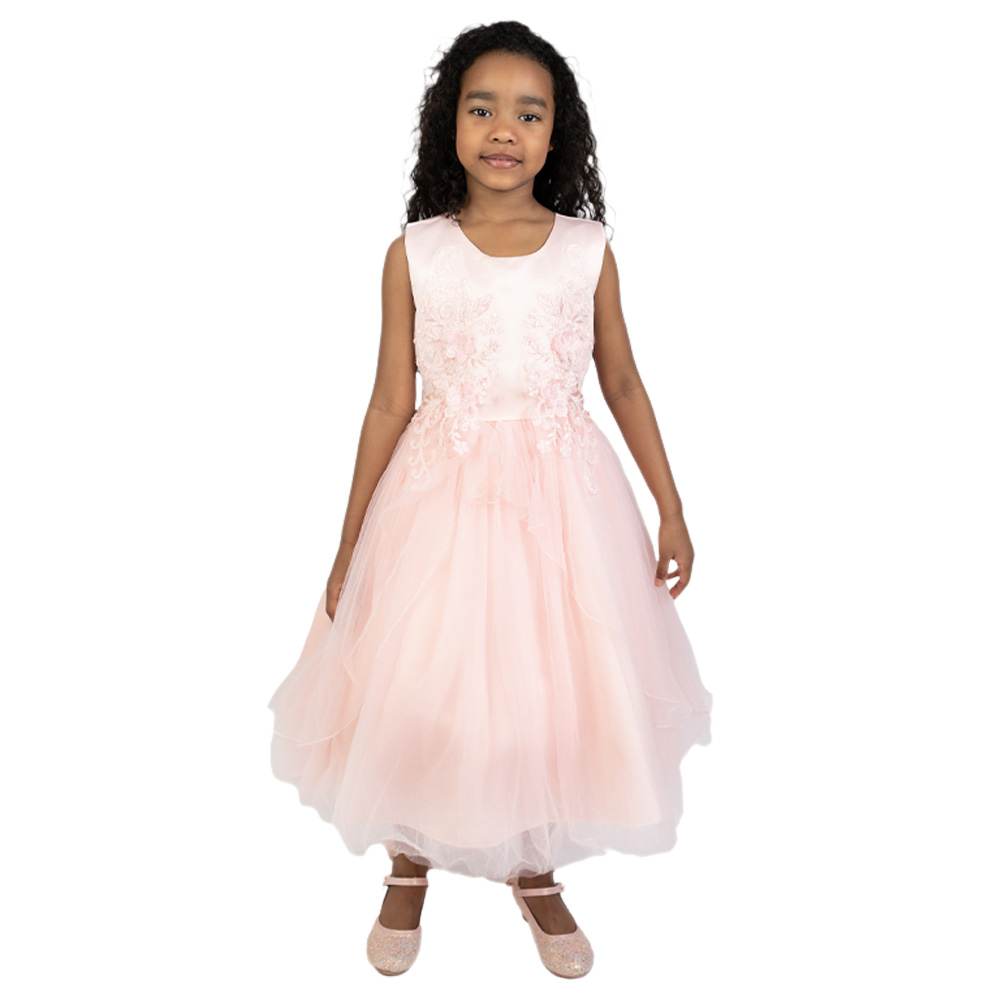 D' Daniela Emelly Flowers Party Dress - Pink