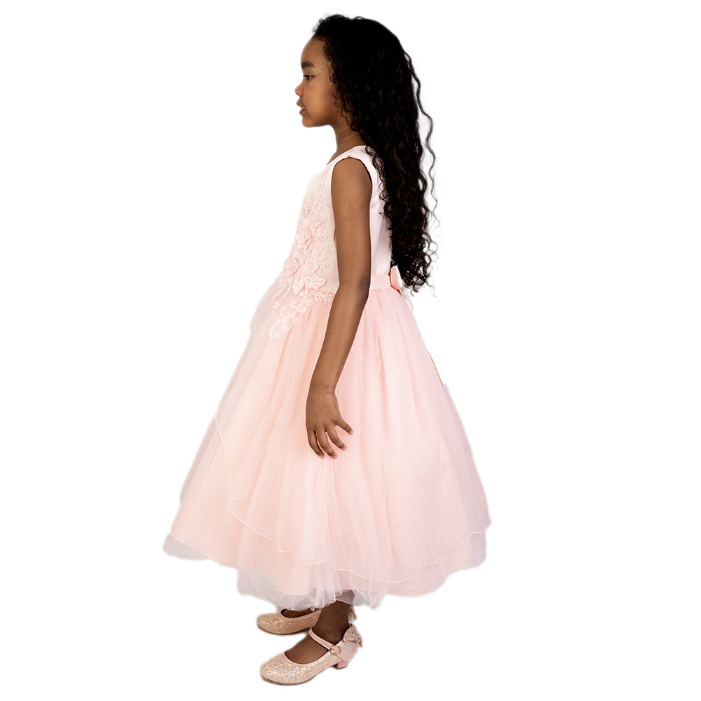D' Daniela Emelly Flowers Party Dress - Pink