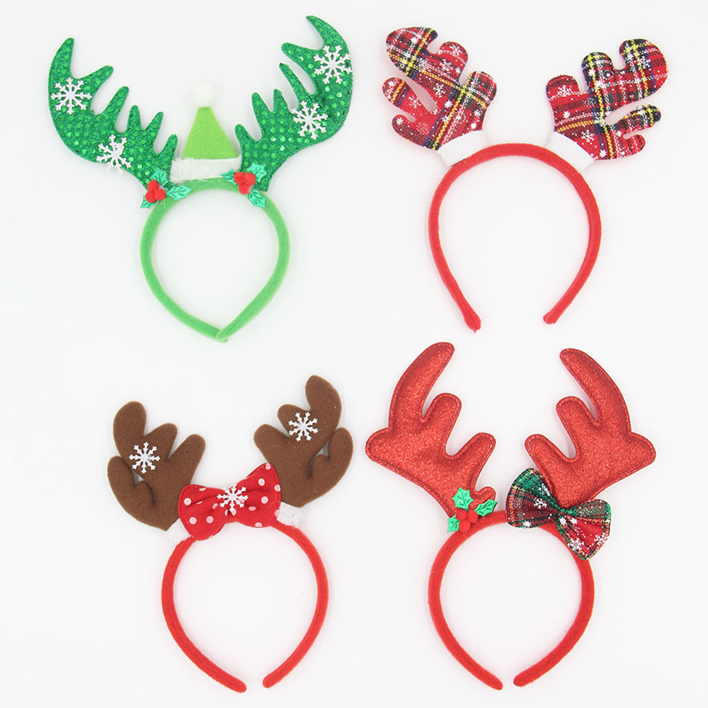 D' Daniela Xmas Reindeer Headwear - 8 Pcs