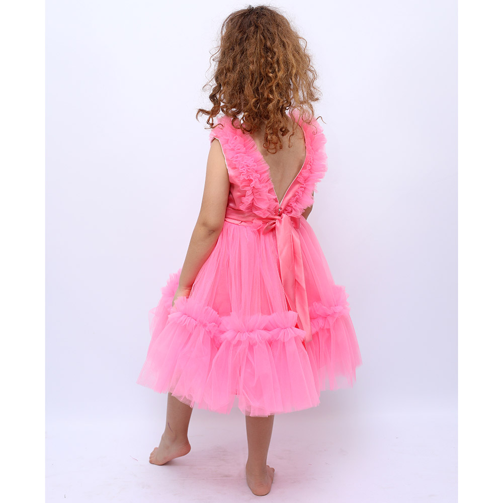 D' Daniela Summer Light Party Dress Dark - Pink