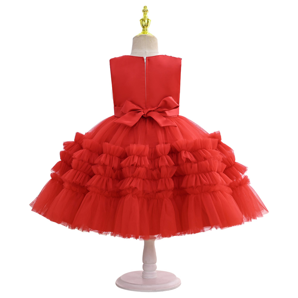 D' Daniela Flared Tutu Dress - Red