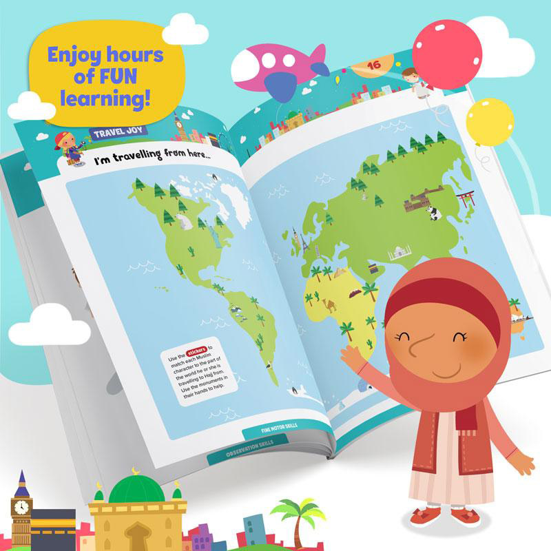 Learning Root Hajj & Umrah Activity Book Little Kids