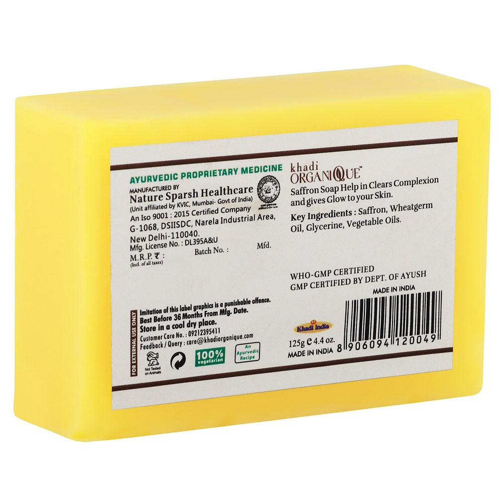 Khadi Organique Natural Handmade Saffron Soap