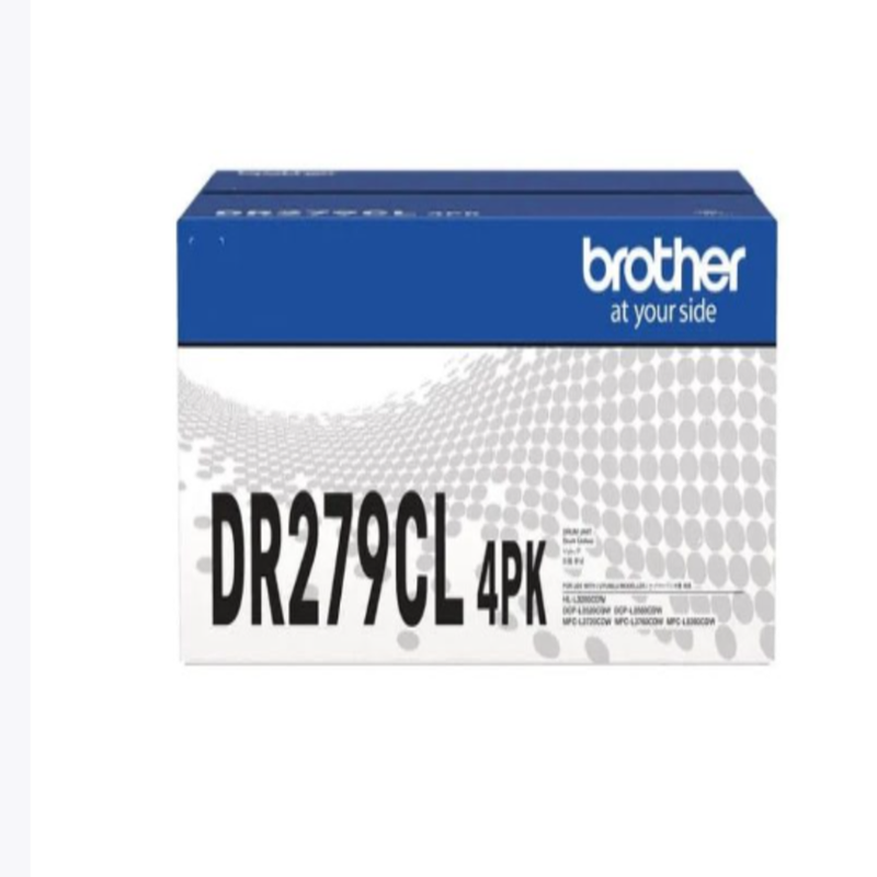 برذر - مجموعة وحدات درام DR279CL - عدد 4 - أسود