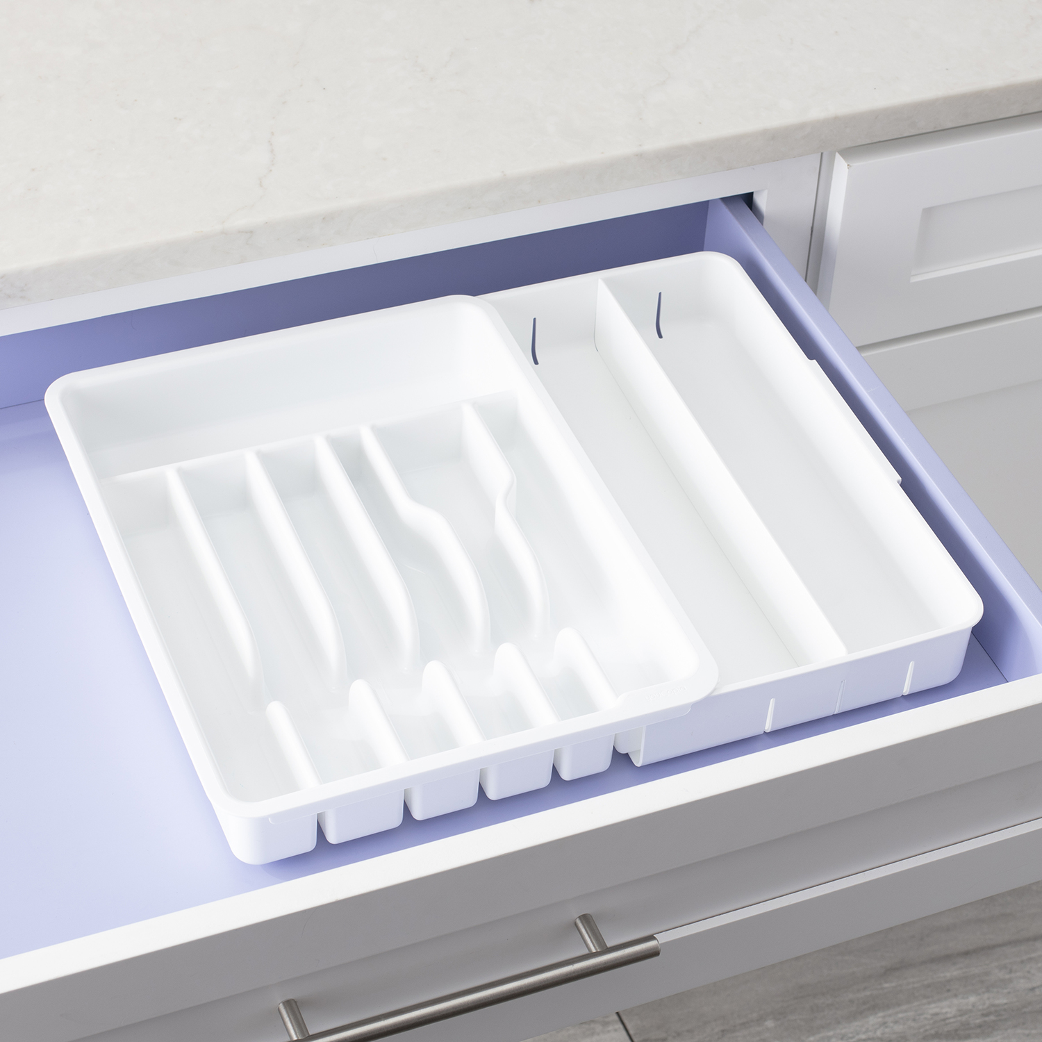 YouCopia - DrawerFit Expandable Utensil Tray - White