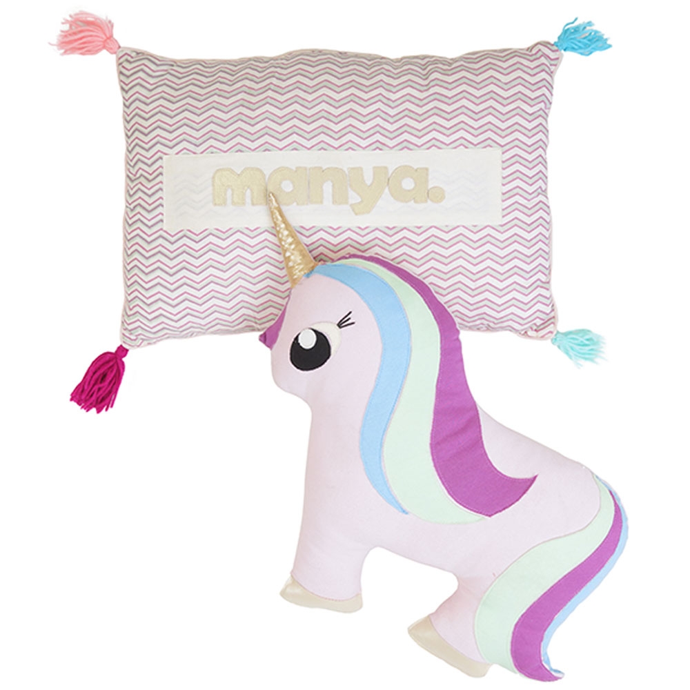 Mi Dulce An'ya Customized Unicorn Cushion Set - Cream