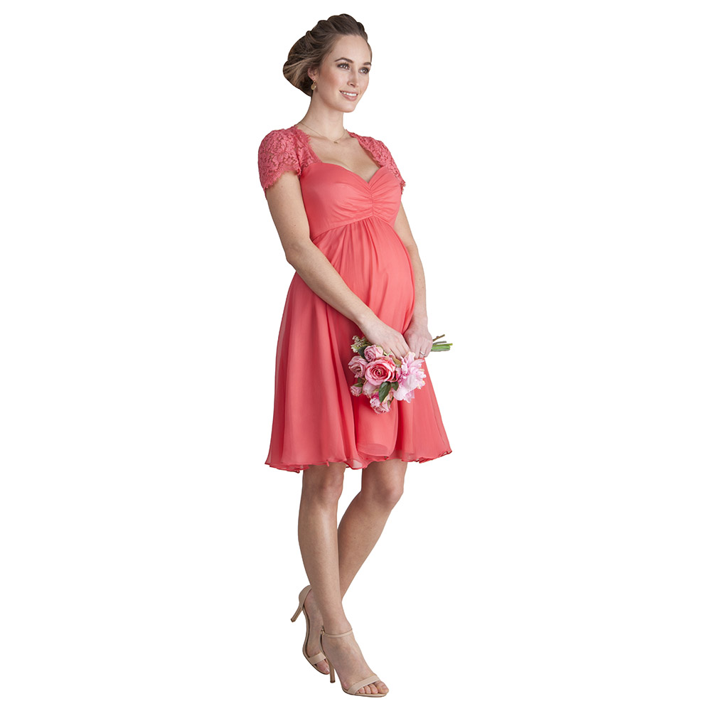 Seraphine - Maya Maternity Cocktail Dress - Rose
