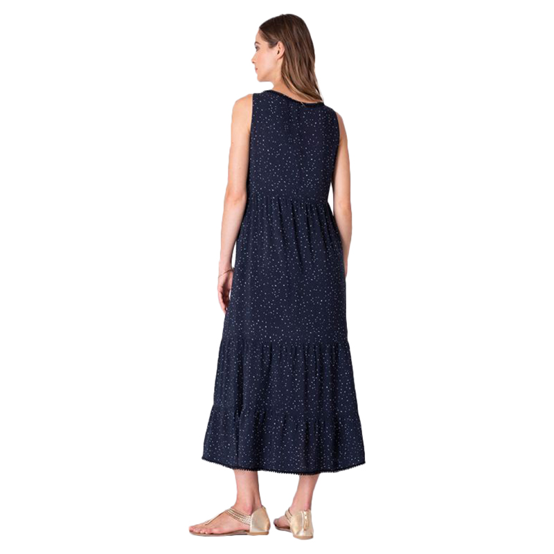 Seraphine - Trinu Tiered Maxi Summer Dress - Navy