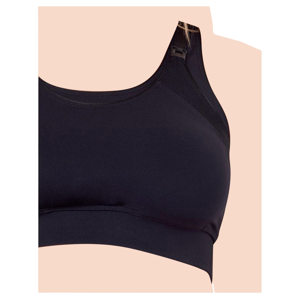 Seraphine - Active Maternity & Nursing Sports Bra - Black