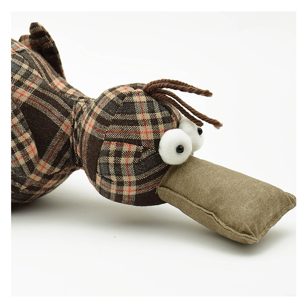 eBarza - Handmade Cute Duck Doll Door Stopper - Dark Brown
