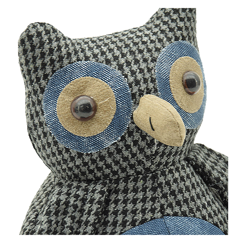 eBarza - Handmade Cute Owl Doll Door Stopper - Black