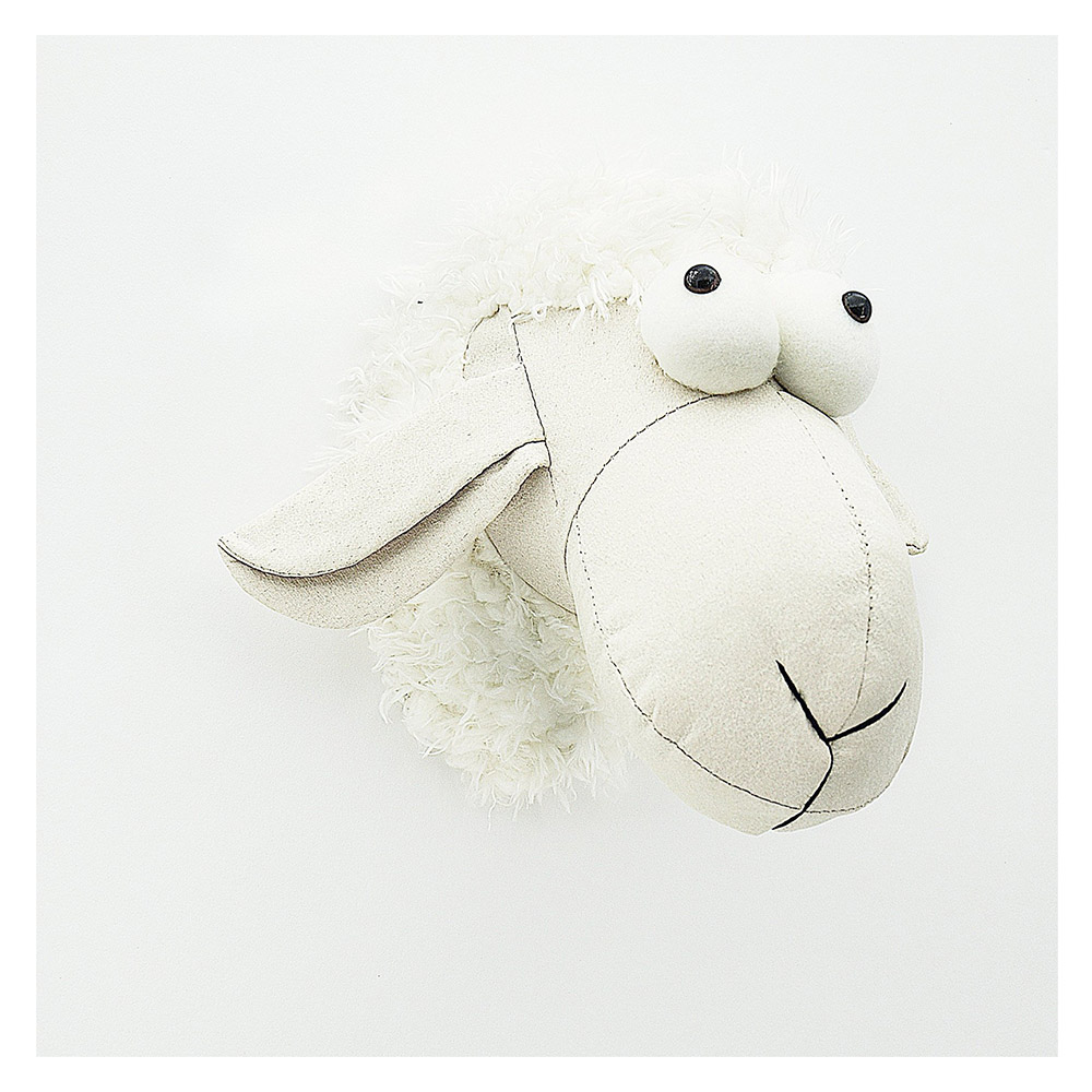 eBarza - Handmade Cute Sheep Wall Decoration - White