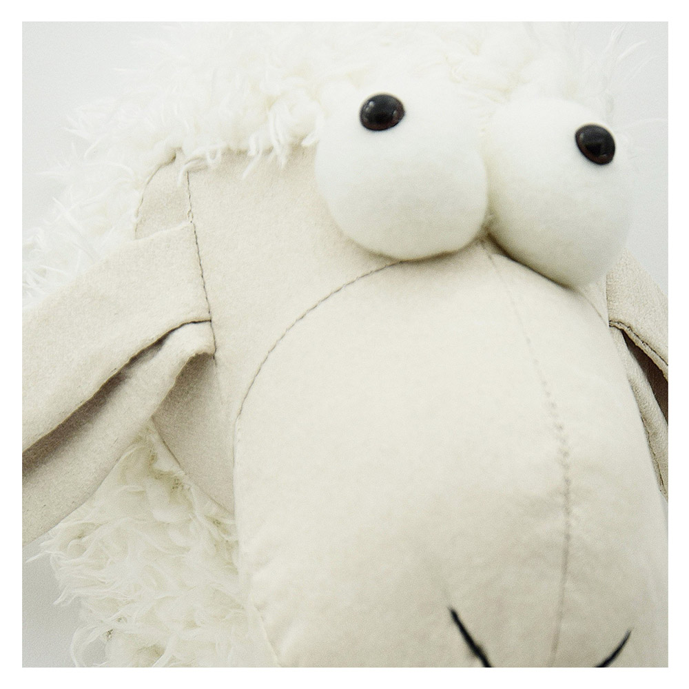 eBarza - Handmade Cute Sheep Wall Decoration - White