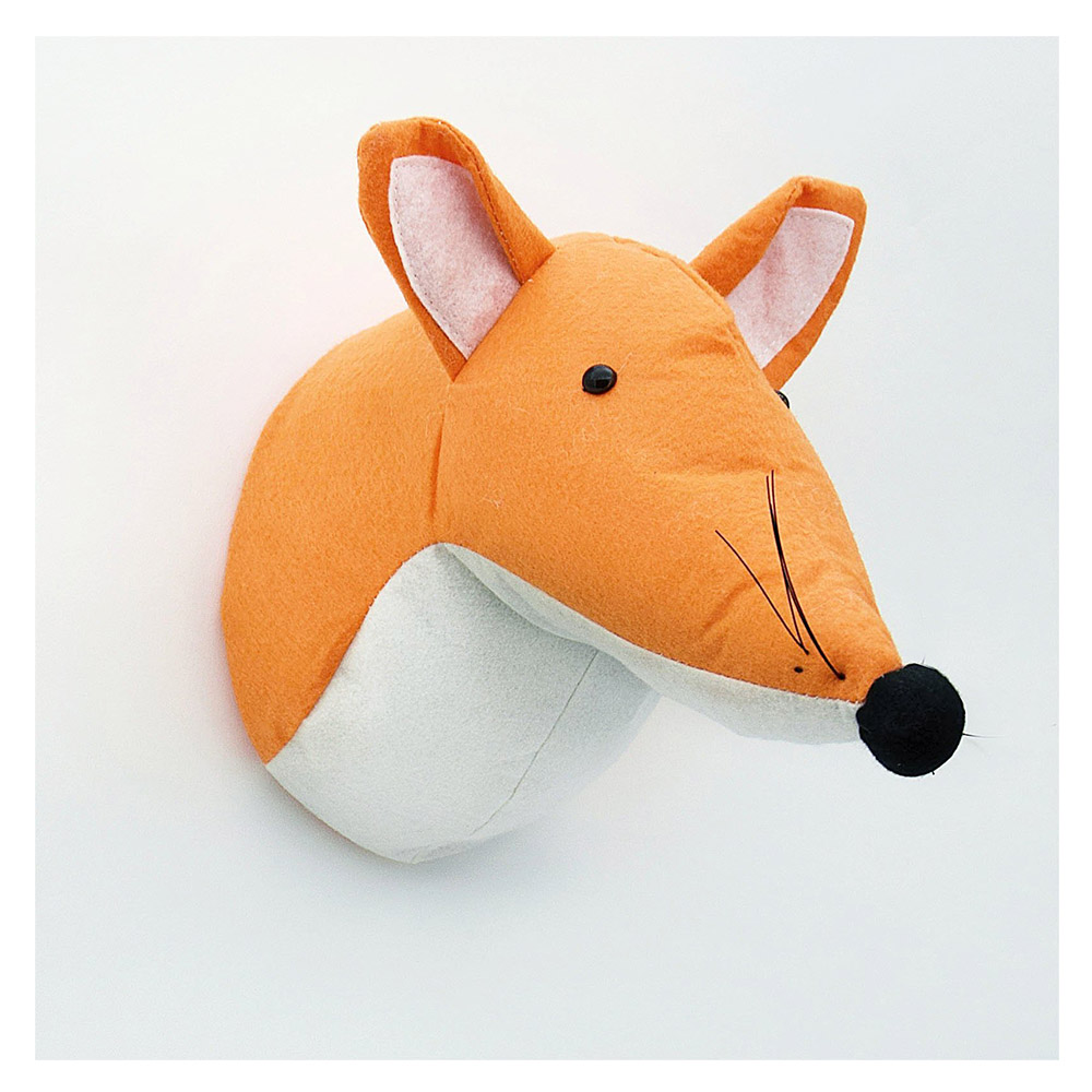 eBarza - Handmade Cute Fox Wall Decoration - Orange & White