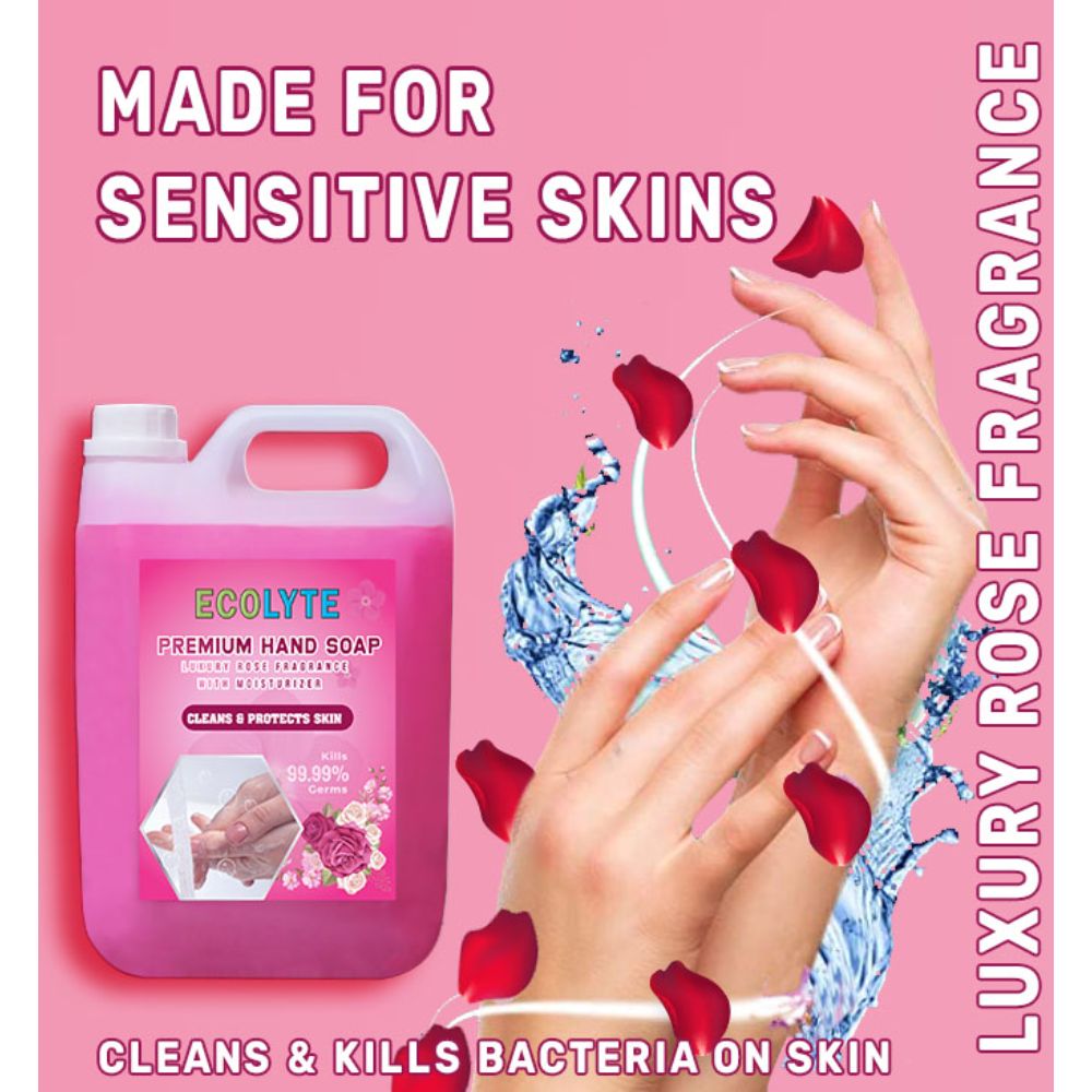 Ecolyte+ - Premium Liquid Hand Soap - Rose Fragrance - 5L - 2pc