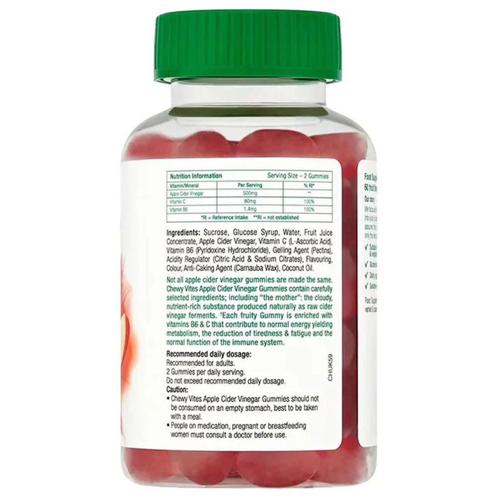 Chewy Vites - Superfoods Apple Cider Vinegar Gummies - 60's - Pack of 2