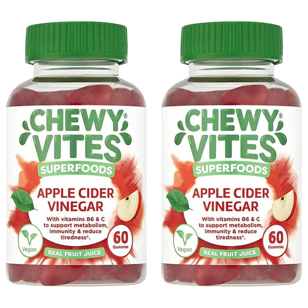 Chewy Vites - Superfoods Apple Cider Vinegar Gummies - 60's - Pack of 2