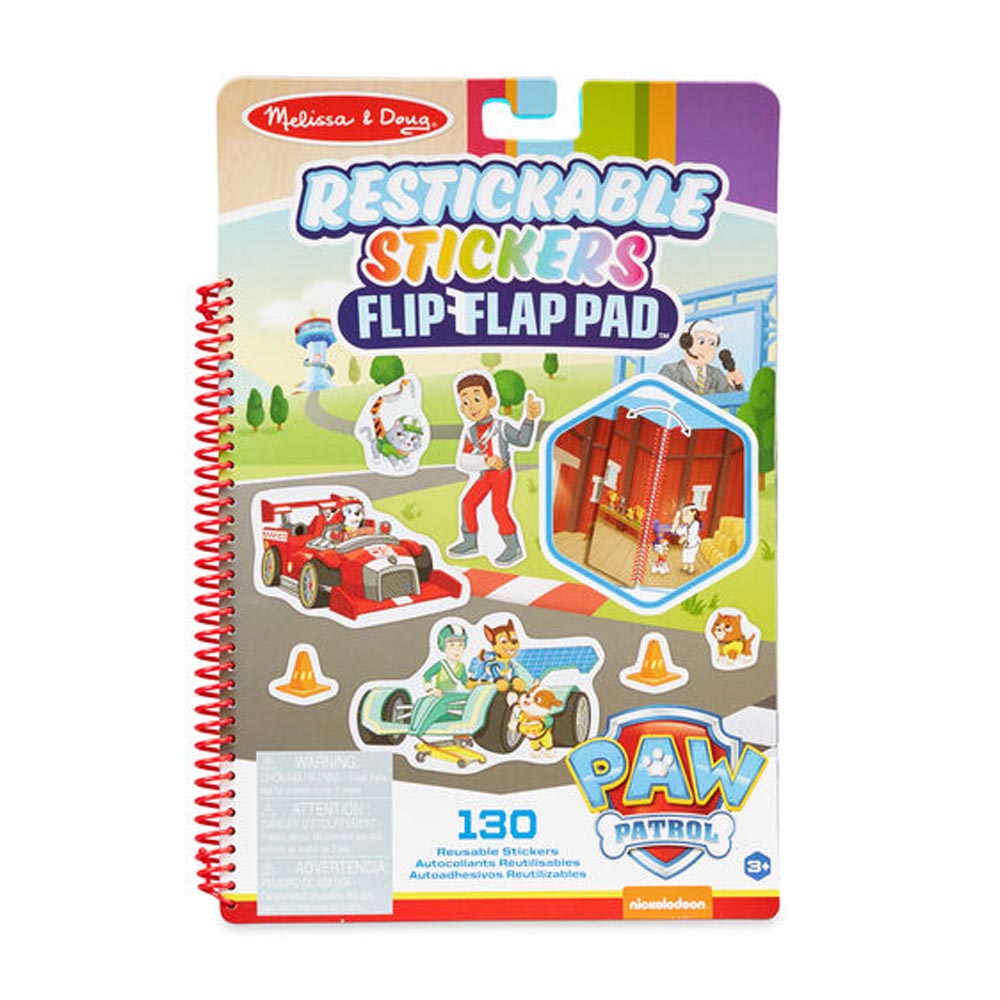 Melissa & Doug Paw Patrol Restickable Stickers Flip-Flap Pad - Classic