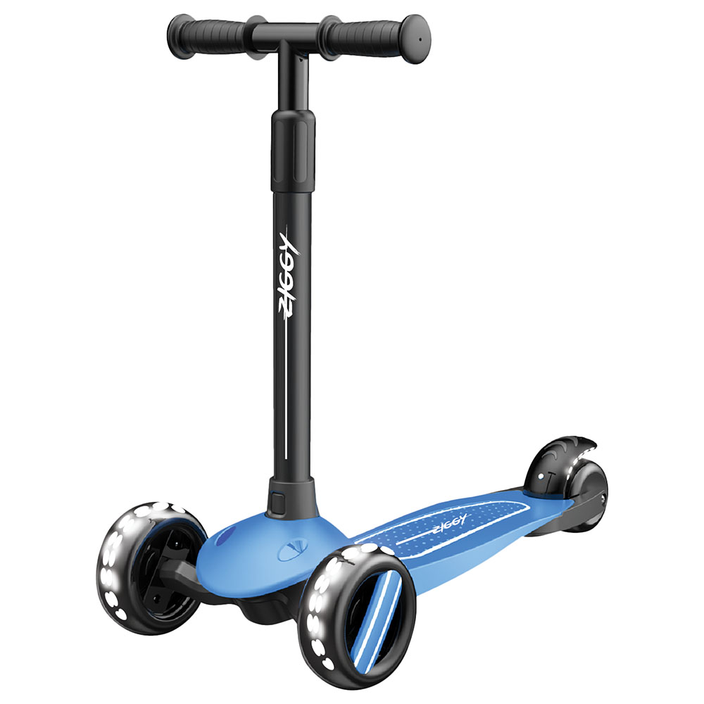 Ziggy - 3-Wheel Tilt Scooter With LED Light - Blue