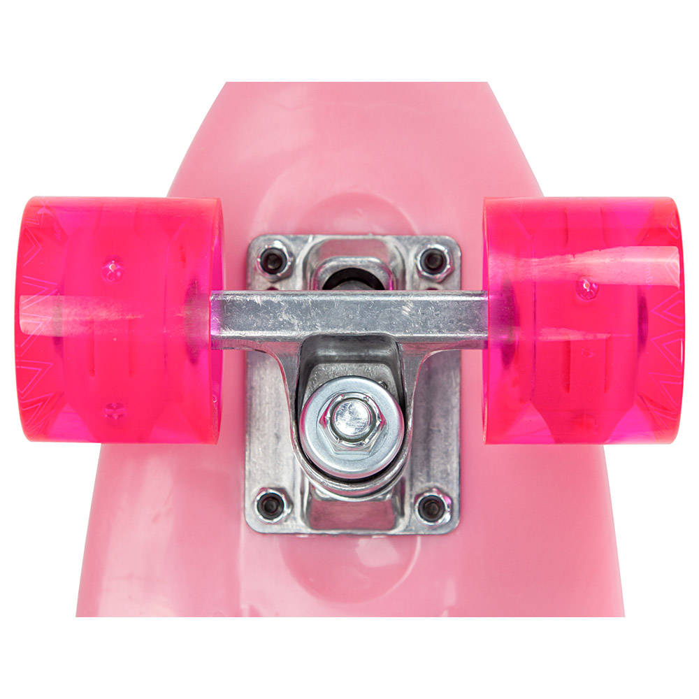 Ziggy - Skateboard Mini Cruiser With LED Wheels 22" - Pink