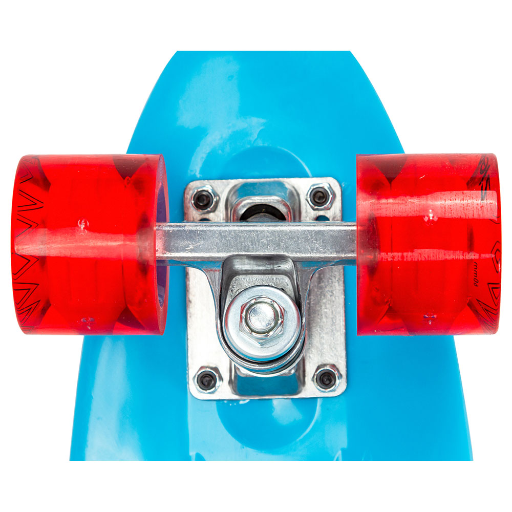 Ziggy - Skateboard Mini Cruiser With LED Wheels 22" - Blue