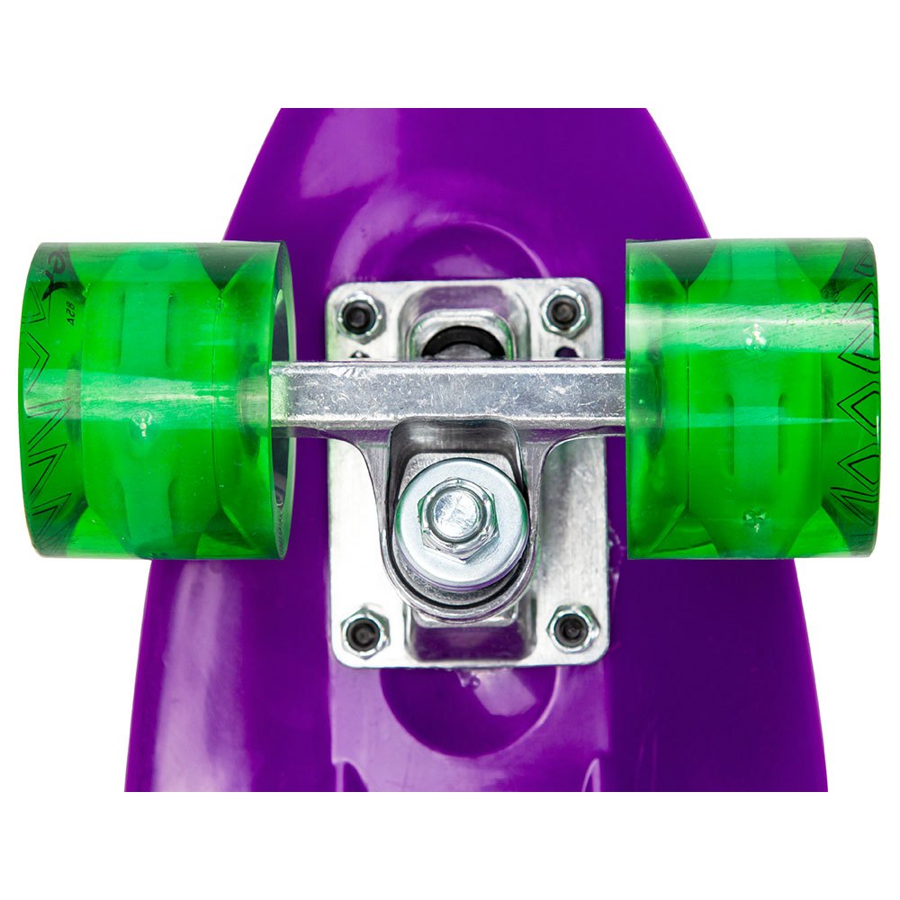 Ziggy - Skateboard Mini Cruiser With LED Wheels 22" - Purple