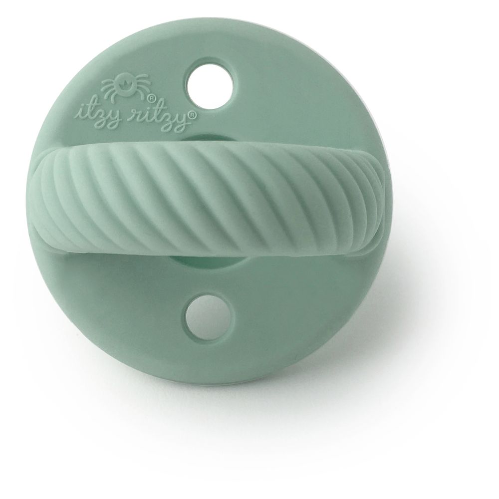 Itzy Ritzy - Silicone Pacifiers - Pack Of 2 - Green/White