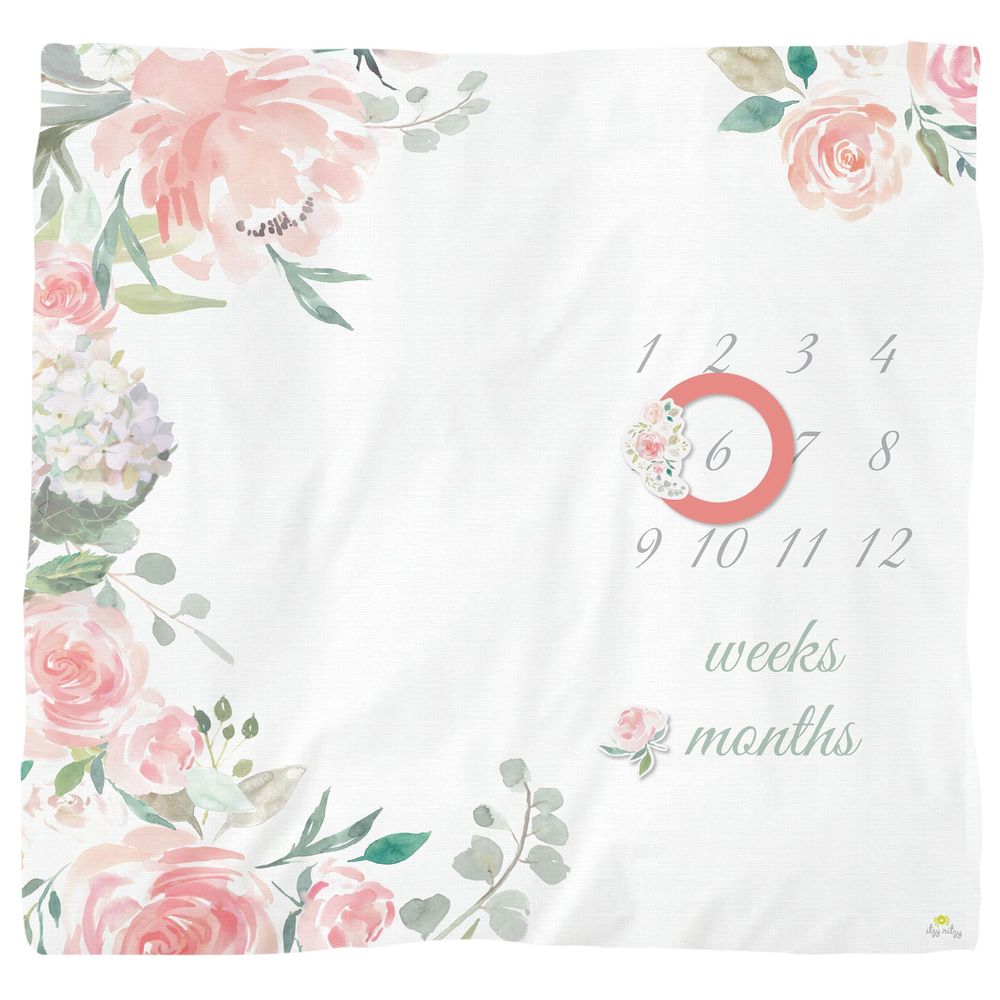 Itzy Ritzy - Cutie Captures Milestone Blankets - Floral