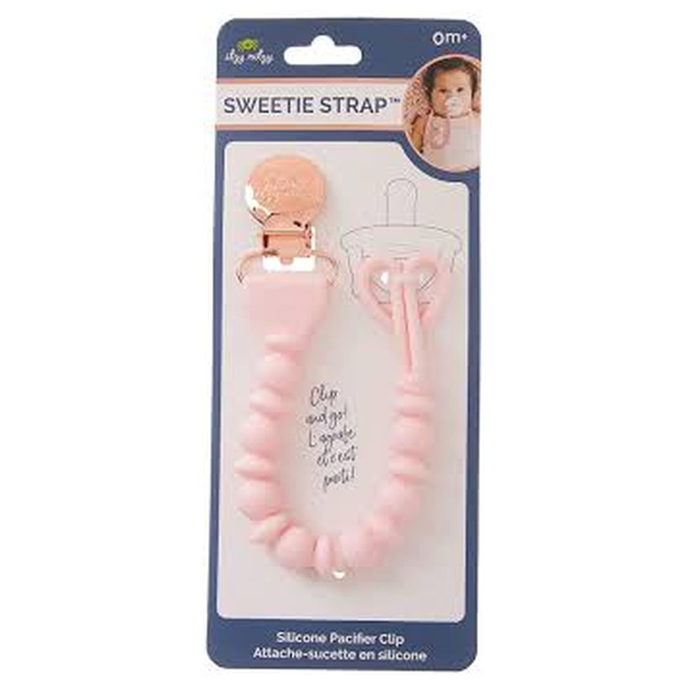 Itzy Ritzy - Sweetie Strap Pacifier Clip - Pink Bead