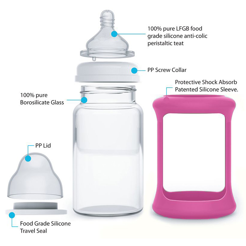 Cherub Baby - Single Pack Feeding Bottle 150ml - Pink