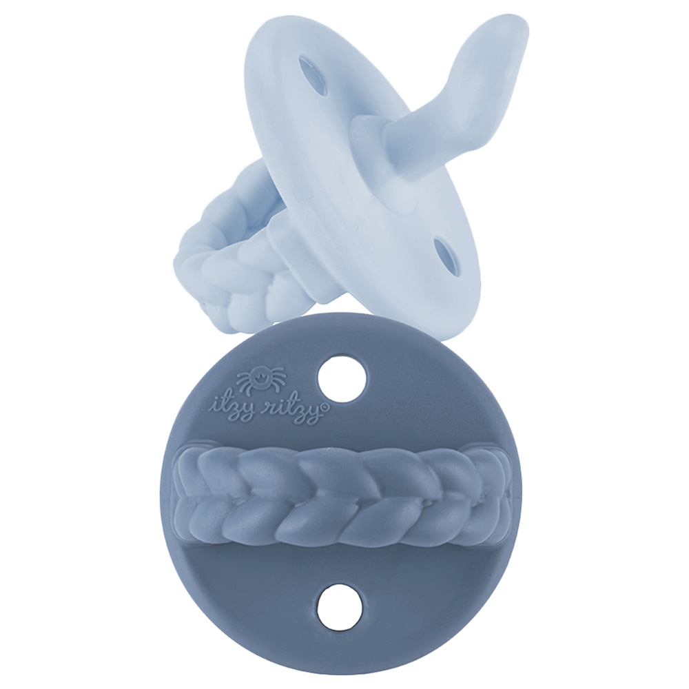 Itzy Ritzy - Silicone Pacifiers 6-18M Pack Of 2 - Sky & Surf