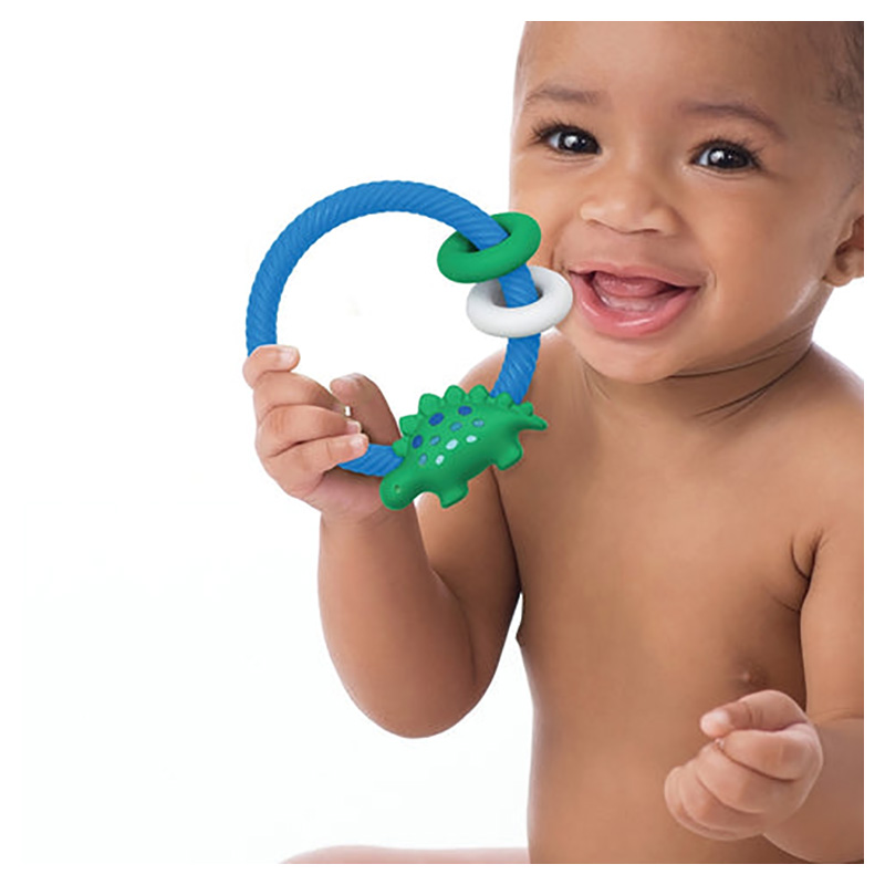 Itzy Ritzy - Ritzy Rattle Silicone Teether - Dino