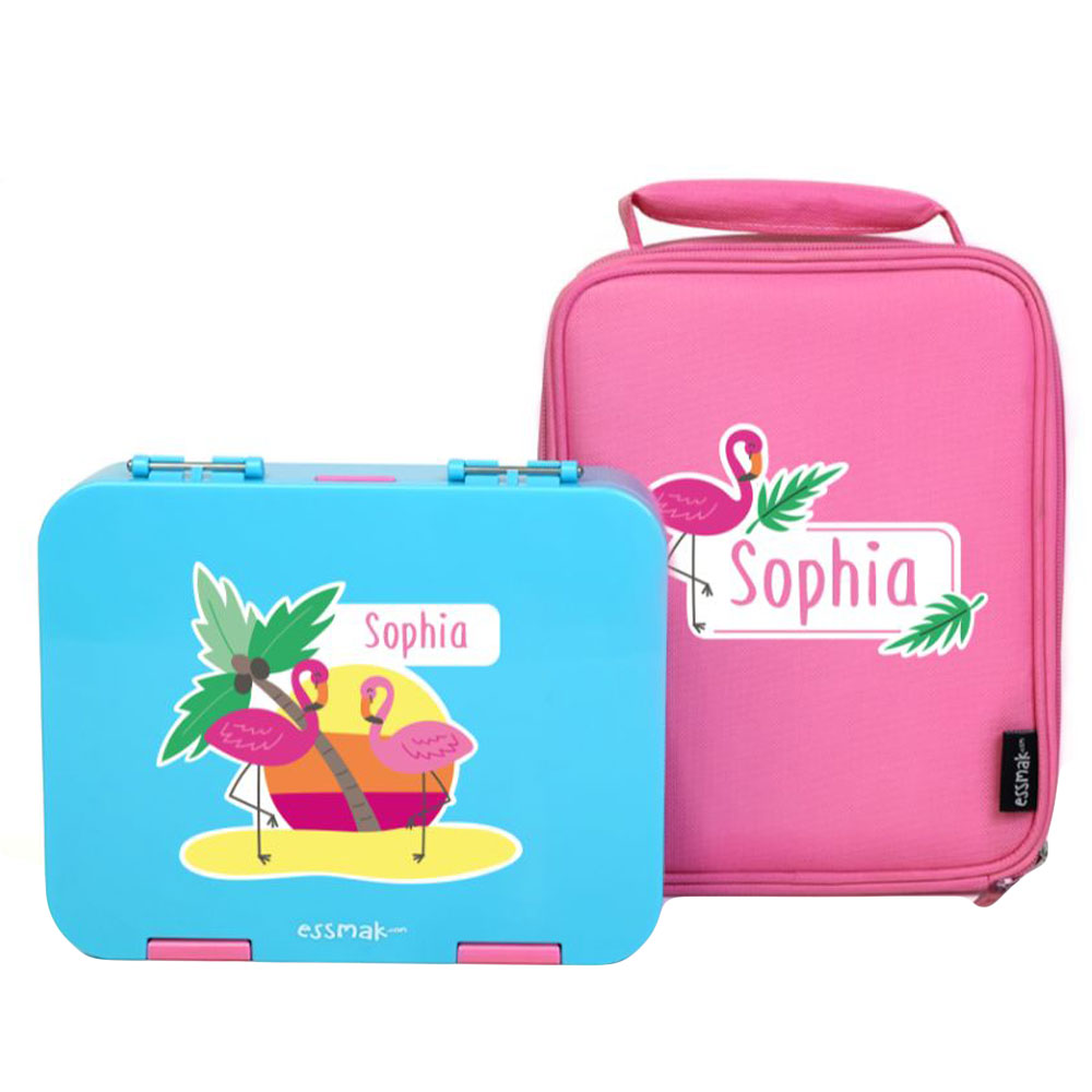 Essmak - Personalized Lunch Box- Bento - Flamingo