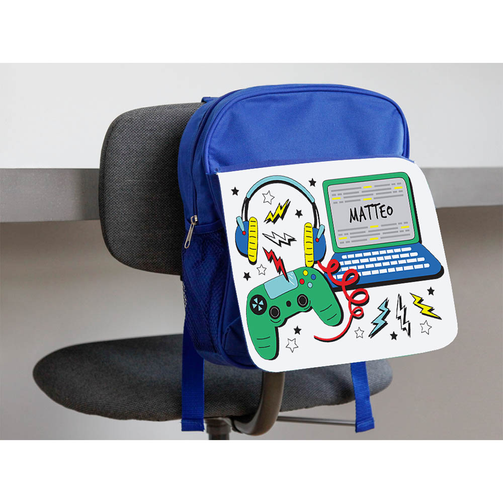 Essmak - Personalized Backpack - Game On Boy - 12-Inch/30.5cm
