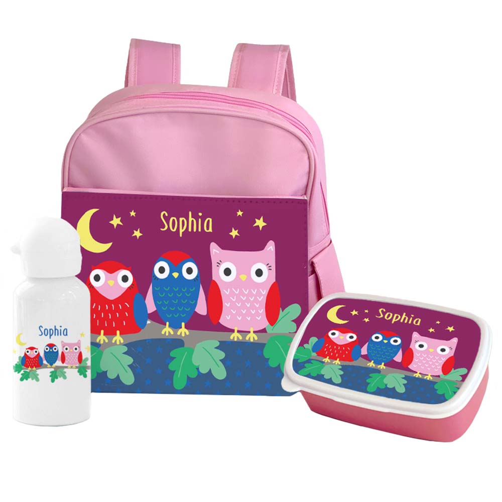 Essmak - Personalized Backpack - Nocturnal Hoots - 12-Inch/30.5cm