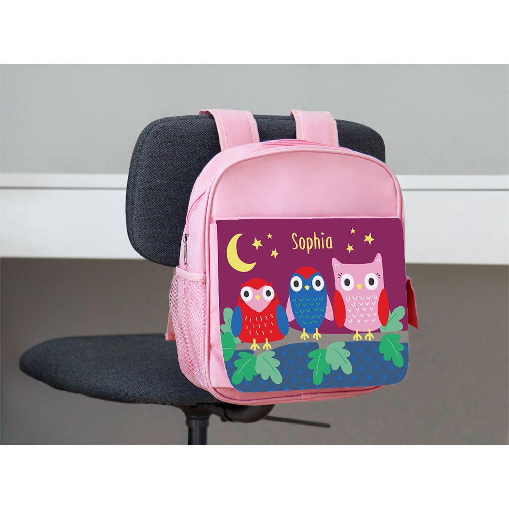 Essmak - Personalized Backpack - Nocturnal Hoots - 12-Inch/30.5cm