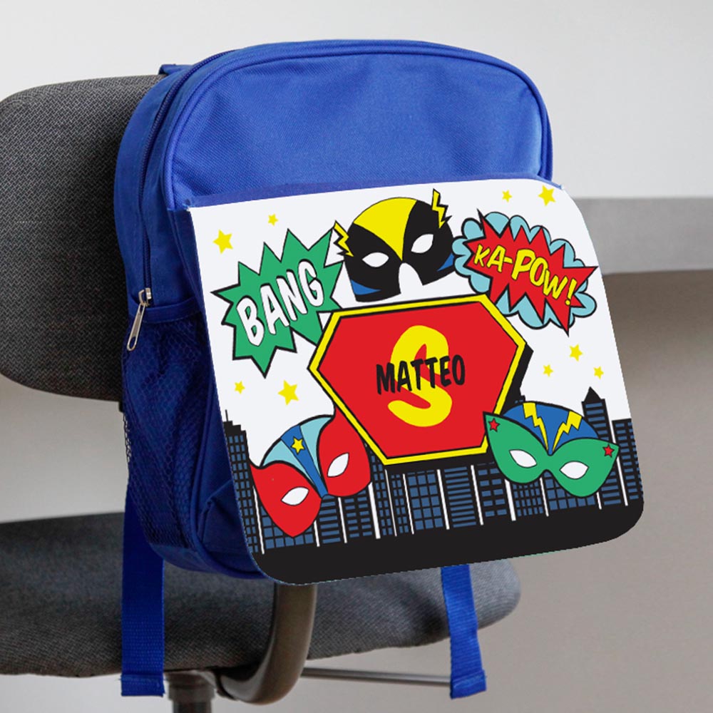 Essmak - Personalized Backpack & Pencil Case - Ka-Pow - 12-Inch/30.5cm