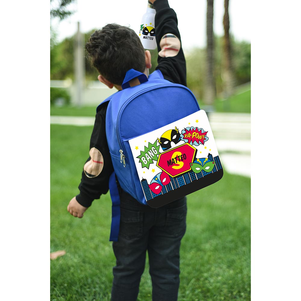 Essmak - Personalized Backpack & Pencil Case - Ka-Pow - 12-Inch/30.5cm
